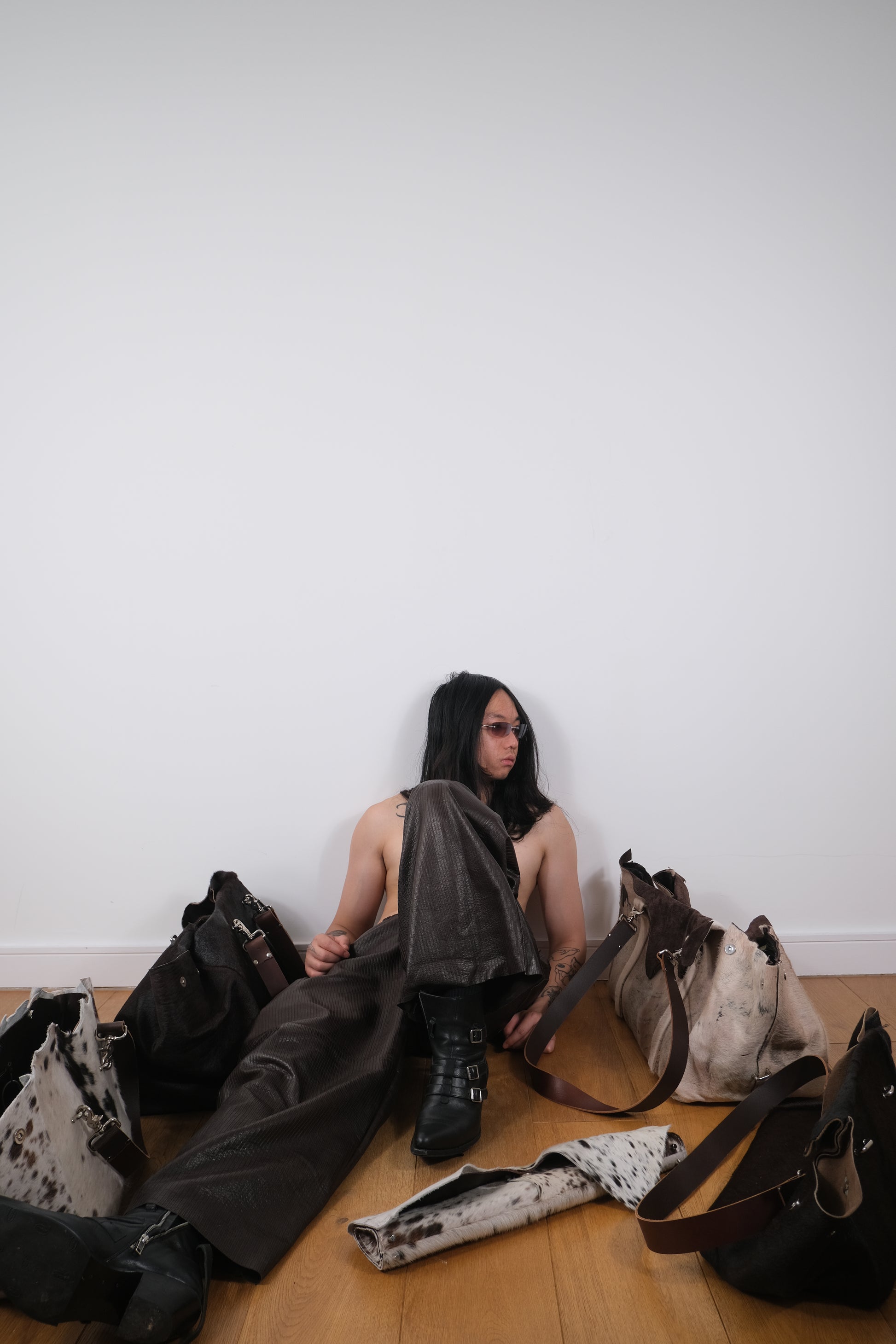 LAMB SKIN JOGGERS