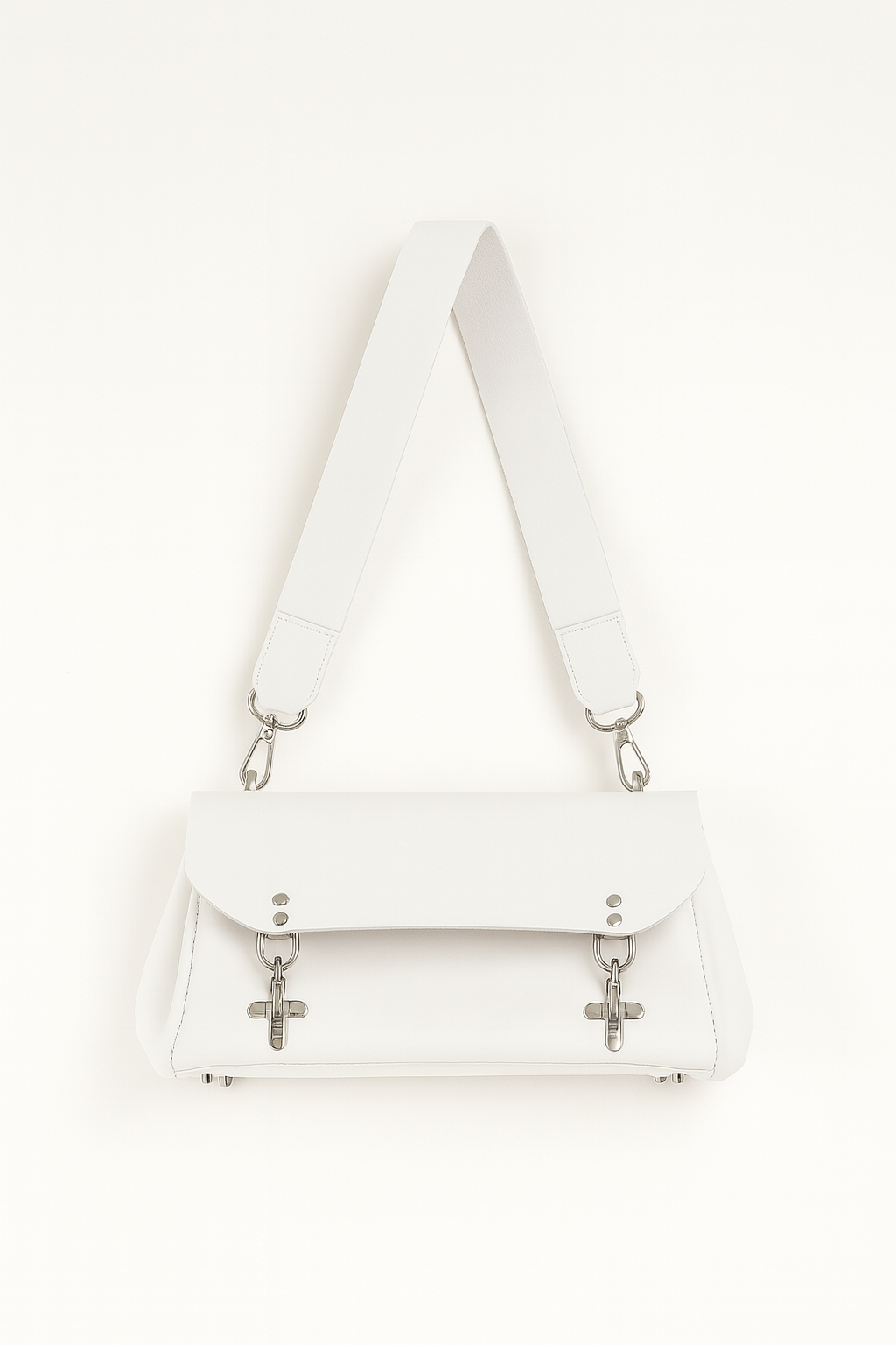 WHITE SKINNED SIDE BAG