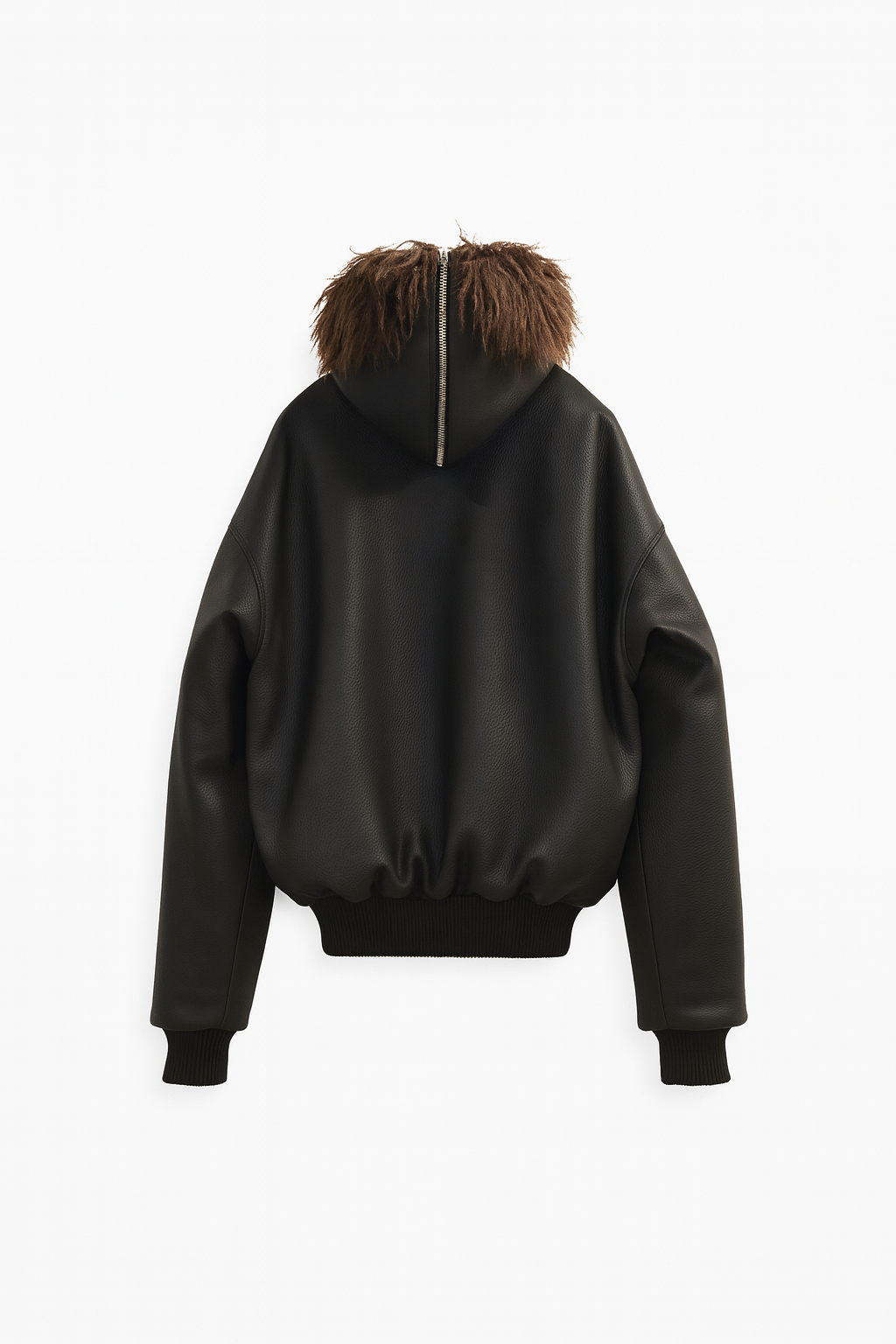 SHEEP SKIN HOODED BOMBER